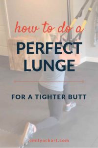 how to do a perfect lunge